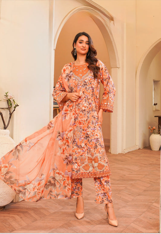 Coral Bloom Neckline: A-279-09