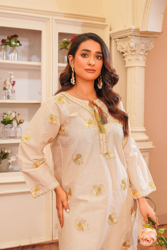 Top Style Embroidered 2PC: A-279-06